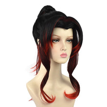 Load image into Gallery viewer, Demon Slayer Kimetsu no Yaiba Kokushibou Michikatsu Tsugikuni Yoriichi Ponytail Wig Cosplay Costume Heat Resistant Hair Wigs - CosCouture
