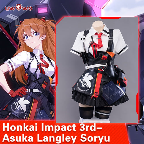 Pre-sale UWOWO Honkai Impact 3rd X EVA Asuka Langley Soryu Cosplay Costume Shirt Skirt Outfits Halloween Carnival Suit - CosCouture