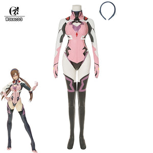 ROLECOS EVA Cosplay Makinami Mari Cosplay Costume Anime EVA Cosplay Costumes Makinami Cosplay Sexy Bodysuit Jumpsuit Costume Set - CosCouture