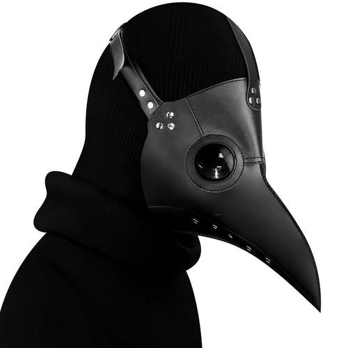 Steampunk Plague Doctor Bird Mask Latex Punk Cosplay Masks Beak Adult Halloween Event Cosplay Props White Black - CosCouture