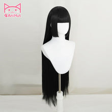 Load image into Gallery viewer, 【AniHut】Jabami Yumeko Wig Kakegurui Cosplay Wig Women Black 100cm Heat Resistant Synthetic Hair - CosCouture
