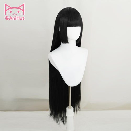 【AniHut】Jabami Yumeko Wig Kakegurui Cosplay Wig Women Black 100cm Heat Resistant Synthetic Hair - CosCouture