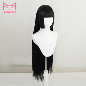 【AniHut】Jabami Yumeko Wig Kakegurui Cosplay Wig Women Black 100cm Heat Resistant Synthetic Hair - CosCouture