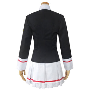Anime Kinomoto Sakura Cosplay Costume Card Captor JK Uniforms Suit Girl's Sailor Suit Cerberus Doll and Sakura Wig+Free Wig Cap - CosCouture