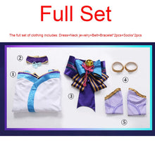 Load image into Gallery viewer, 2020 Game Ahri Cosplay Costume LOL Ahri Spirit Blossom Wigs The Nine-Tailed Fox Costume Halloween Woman Dress Game Uniform Set - CosCouture
