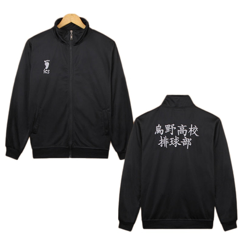 Haikyuu Karasuno Nekoma Fukurodani Aoba Johsai Shiratorizawa Hoodie Jacket Cosplay Costume Haikiyu Men Women  Jersey Sportswear - CosCouture