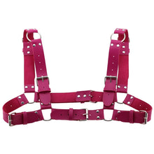 Load image into Gallery viewer, Women Men Sexy Punk Chest Harness Adjustable Caged Metal Body Chain PU Leather Choker Statement Necklace Party Clubwear
