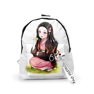 Demon Slayer Kimetsu no Yaiba Backpack Canvas Bag Kamado Tanjirou School Bags Girl Tomioka Giyuu Nezuko Notebook Bag Cosplay - CosCouture