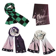Load image into Gallery viewer, Anime Demon Slayer Kimetsu no Yaiba Kochou Shinobu Kamado Tanjirou Scarf Scarves Neckerchief Cosplay Costumes Men Women - CosCouture
