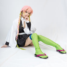 Load image into Gallery viewer, Anime Demon Slayer: Kimetsu no Yaiba Cosplay Costume Kanroji Mitsuri Cosplay Costumes Full Set with Stockings - CosCouture
