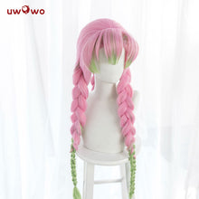 Load image into Gallery viewer, UWOWO Kanroji Mitsuri Wig Kimetsu No Yaiba Demon Slayer Cosplay Pink Synthetic Heat Resistant Hair - CosCouture
