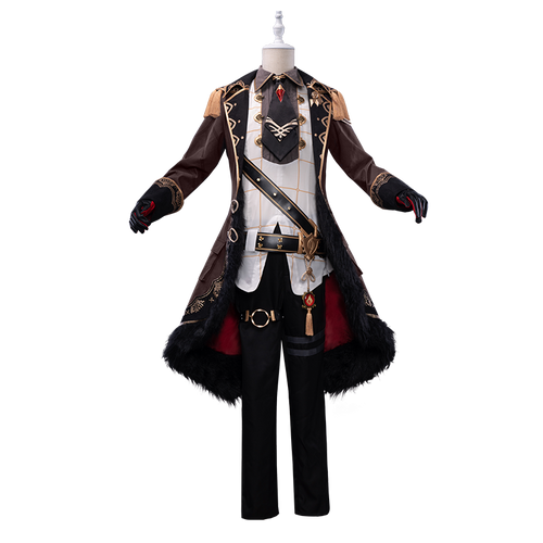 Pre-sale Game Genshin Impact Diluc The Dark Side of Dawn Cosplay Costume Darknight Hero Handsome Nobiliary Uniform - CosCouture