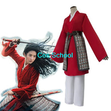 Load image into Gallery viewer, 2020 Movie Mulan Cosplay Girl&#39;s Warrior Plays Costume Mulan Heroine Ancient Clothes Halloween Women&#39;s Chinese Costume - CosCouture
