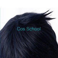 Load image into Gallery viewer, Cos School Aphelios Wig LOL League of Legends Aphelios Cosplay Wigs Blue Short Hair+Wig Cap Halloween Game Play Wigs - CosCouture
