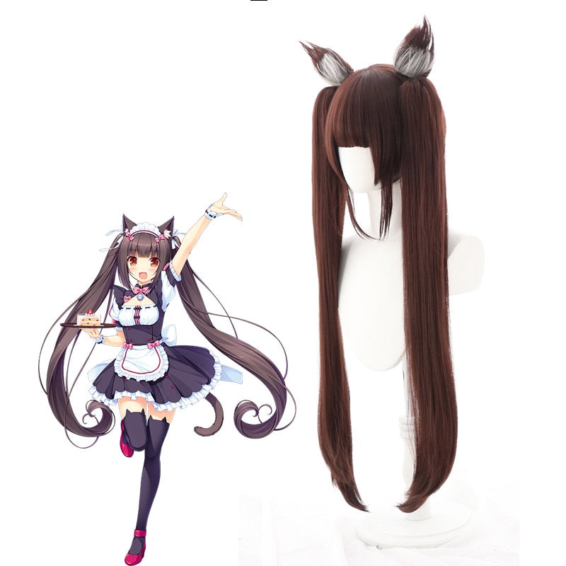 Anime Nekopara Cosplay Dresses Chocolat Maid Outfit Vanilla Costume La Soleil Women Wigs Halloween Racing Girl Costumes - CosCouture