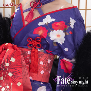 UWOWO Anime Fate Stay Night Heaven's Feel Saber Alter/Arturia Pendragon Alter Cosplay Costume Women Kimono Fate Grand Order/FGO - CosCouture