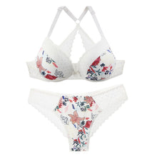 Load image into Gallery viewer, New 2020 sexy 3/4 cup back closure lace women bra set thong hollow out  underwear  intimante  lingerie
