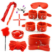 Load image into Gallery viewer, Leather BDSM Kit Bondage Set Adult Toys Sex Games Handcuffs Whip sm Sex Toy Kits Exotic Accessories Erotic Sex Toys for Couples
