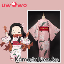 Load image into Gallery viewer, Anime  Demon Slayer: Kamado Nezuko Cosplay Costume Summer Version Kimono Outfit for Women Pajamas Halloween - CosCouture
