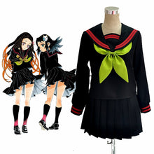 Load image into Gallery viewer, Anime Demon Slayer Kimetsu no Yaiba Cosplay Nezuko Kamado Makomo Cosplay Costume JK School Uniforms Sailor Suit Girls Women - CosCouture

