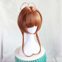 Load image into Gallery viewer, Anime Kinomoto Sakura Cosplay Costume Card Captor JK Uniforms Suit Girl&#39;s Sailor Suit Cerberus Doll and Sakura Wig+Free Wig Cap - CosCouture
