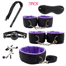 Load image into Gallery viewer, Leather BDSM Kit Bondage Set Adult Toys Sex Games Handcuffs Whip sm Sex Toy Kits Exotic Accessories Erotic Sex Toys for Couples

