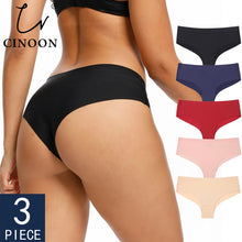 Load image into Gallery viewer, CINOON 3Pcs/Lot Seamless Panty Set Underwear Female Comfort Intimates Fashion Low-Rise Briefs Panties Women Sexy Lingerie
