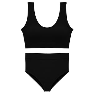 CINOON Sexy Seamless Tops Set High Waist Panties Women Wireless Underwear Suit Soft Padded Bras Set Backless Bralette Lingerie