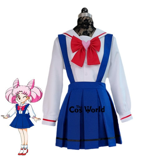 Moon Chibiusa Tsukino Sailor Chibi Moon Sailor Suit Suspender Skirt Outfits - CosCouture