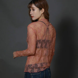 Ruoru Women Sexy Harajuku Mesh Tops Net See Through T Shirt Transparent Undershirt Star Base Top Camisas Femininas Clubwear