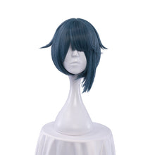 Load image into Gallery viewer, UWOWO Game Genshin Impact Xingqiu Cosplay Wig 30cm Short Grey Blue Genshin Impact Xing Qiu Wigs Heat Resistant Synthetic - CosCouture
