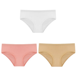 CINOON 3PCS/Set Women&#39;s Panties Cotton Underwear Solid Color Briefs Girls Low-Rise Soft Panty Women Underpants Female Lingerie