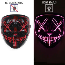 Load image into Gallery viewer, LED Mask Cosplay DJ Party Neon Light Up Masks Masquerade Carnival Costume Props - CosCouture
