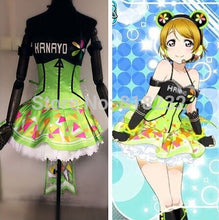 Load image into Gallery viewer, Love Live School Idol Project Cyber Video Games Koizumi Hanayo Light Up Slip Tee Dress Uniform Outfit Anime Cosplay Costumes - CosCouture
