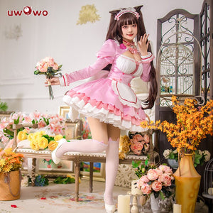 Pre-Sale UWOWO Game NEKOPARA Vol.4 Chocola Maid Dress Cosplay Costume Cute Blue Dress Women Girl Outfits - CosCouture