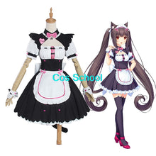 Load image into Gallery viewer, Anime Nekopara Cosplay Wigs Chocolat and Vanilla Costume Women&#39;s Dresss Nekopara Maid Uniform Set Halloween Show Skirt - CosCouture
