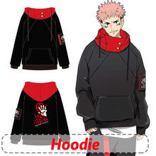 Load image into Gallery viewer, New Anime Jujutsu Kaisen Pullover Coat Men Women Casual Hoodie Jacket Cosplay Black Streetwear Harajuku Yuji Itadori Sweatshirts - CosCouture

