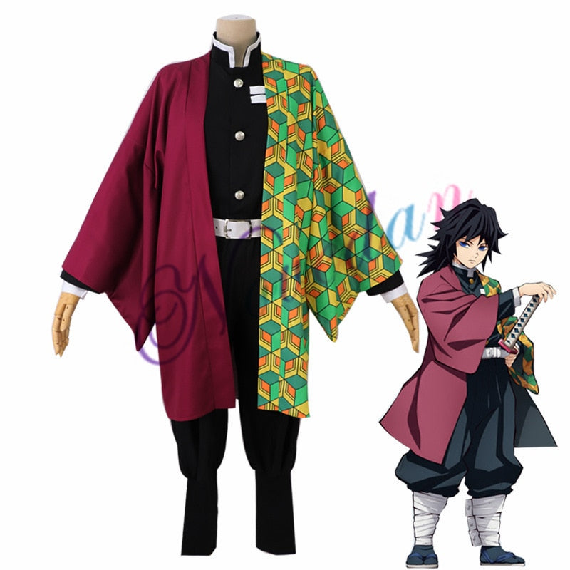Anime Kimetsu no Yaiba Cosplay Costume Demon Slayer Agatsuma Zenitsu Cosplay Clothing Kimono Halloween Costume For Adult Men - CosCouture