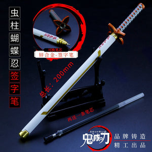 1pcs Anime Demon Slayer Kimetsu No Yaiba Gel Pen Kamado Tanjirou Nezuko Ballpoint Pen 0.5 Black Refill Pens Weapon sword sword - CosCouture