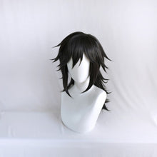 Load image into Gallery viewer, Demon Slayer Kimetsu no Yaiba Tomioka Giyuu Black Ponytail Wig Cosplay Costume Men Women Heat Resistant Synthetic Hair Wigs - CosCouture
