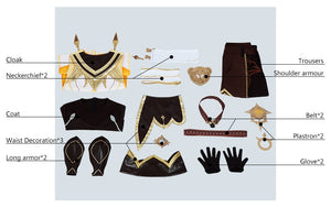Genshin Impact Kong Cosplay Costume Male Traveler Aether Outfit COSPLAYONSEN Custom Made - CosCouture