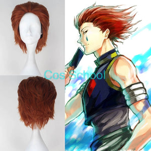 Cos School Hunter X Hunter Hisoka Cosplay Wigs Brown Short Hair Hisoka Wig Accessories Phantom Troupe Hisoka Costumes - CosCouture