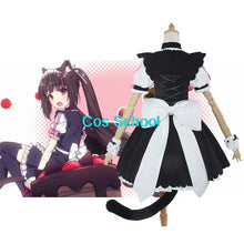 Load image into Gallery viewer, Anime Nekopara Cosplay Wigs Chocolat and Vanilla Costume Women&#39;s Dresss Nekopara Maid Uniform Set Halloween Show Skirt - CosCouture

