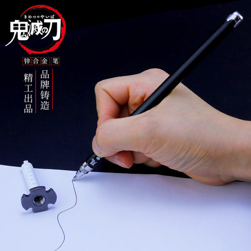 1pcs Anime Demon Slayer Kimetsu No Yaiba Gel Pen Kamado Tanjirou Nezuko Ballpoint Pen 0.5 Black Refill Pens Weapon sword sword - CosCouture