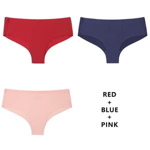 CINOON 3Pcs/Lot Seamless Panty Set Underwear Female Comfort Intimates Fashion Low-Rise Briefs Panties Women Sexy Lingerie