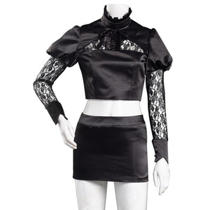 Game LOL KDA Ahri Cosplay Costume LOL KDA The Baddest Ahri Cosplay Women Black Uniform - CosCouture