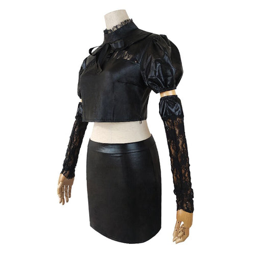 Ahri Cosplay Costume LOL Baddest KDA Ahri Cosplay Wig and Woman Black Uniforms Halloween Carnival Paty Costumes - CosCouture
