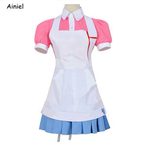 New Dangan Ronpa 2 Mikan Tsumiki Cosplay Costume Danganronpa Wig Suit Top skirt - CosCouture