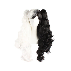 2020 Monokuma Cosplay Costume Danganronpa Woman's Cosplay Wig Kuma Coat and Skirts Suit Halloween Girl Anime Costumes - CosCouture