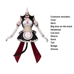 Anime Nekopara Cosplay Dresses Chocolat Maid Outfit Vanilla Costume La Soleil Women Wigs Halloween Racing Girl Costumes - CosCouture
